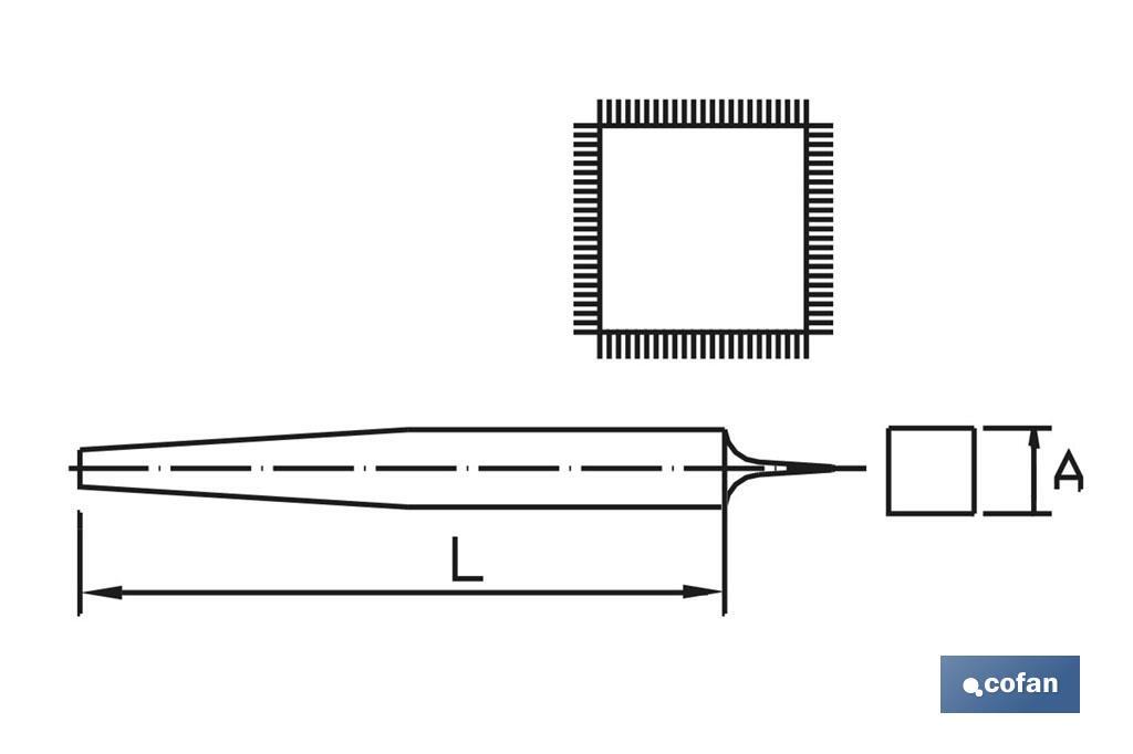 Square file | Available in various sizes and models | Replaceable and ergonomic handles - Cofan