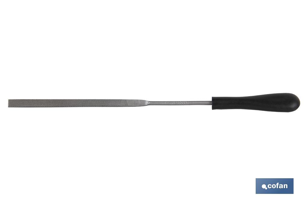 Parallel needle file | Length: 6"; grit: 13 | Rubber handle | Smooth model - Cofan
