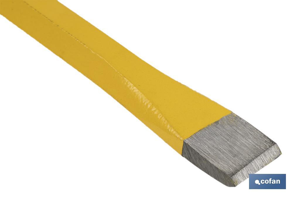 Flat chisel with hex shank | With protective handle | Available in various sizes | Steel - Cofan