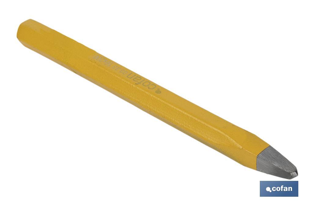 Point head chisel with hex shank | With no handle | Available in various sizes | Steel - Cofan