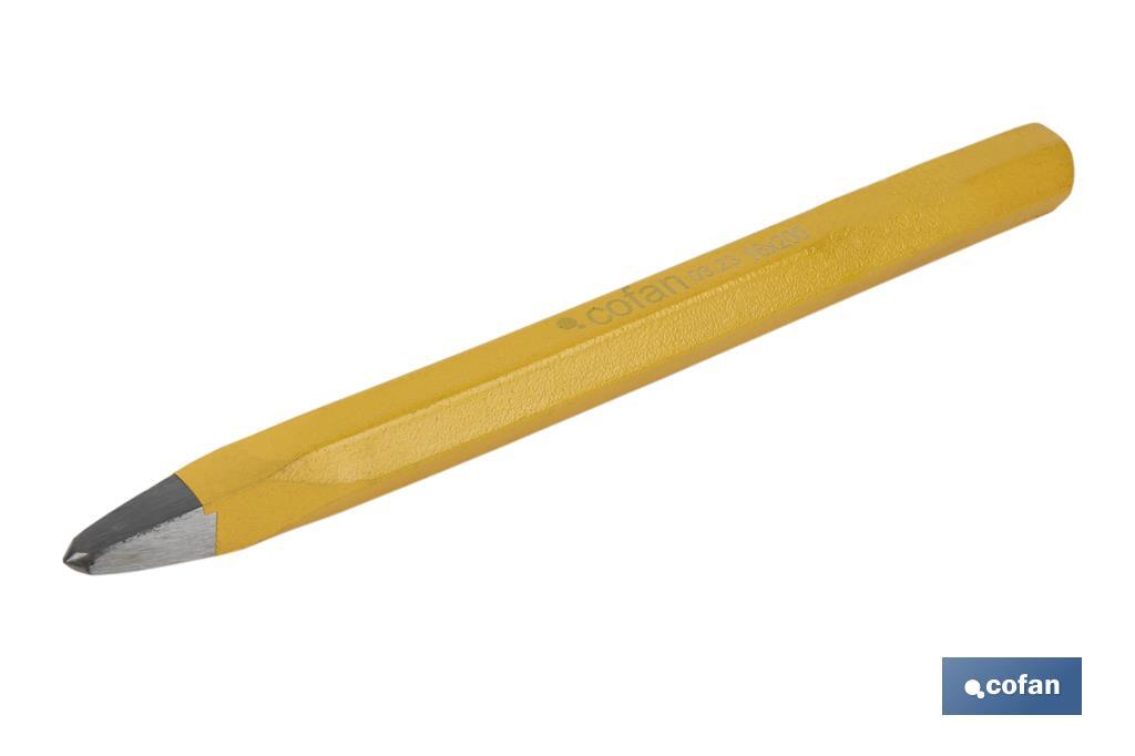 Puntero de construcción sin mango protector | Medidas desde 16 x 200 mm hasta 20 x 500 mm - Cofan