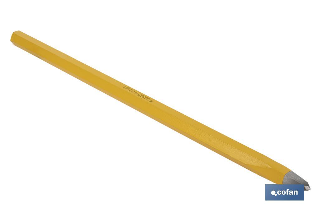 Puntero de construcción sin mango protector | Medidas desde 16 x 200 mm hasta 20 x 500 mm - Cofan
