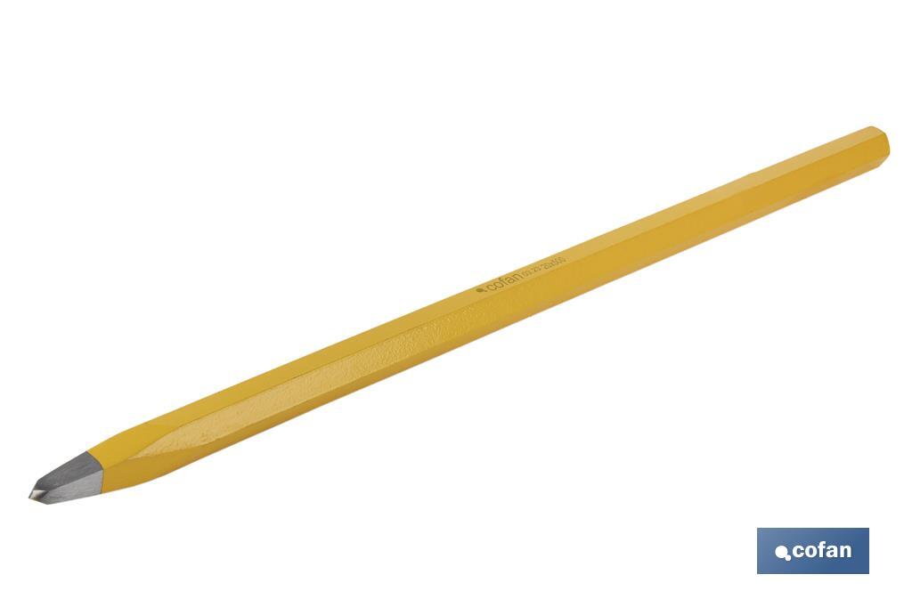 Puntero de construcción sin mango protector | Medidas desde 16 x 200 mm hasta 20 x 500 mm - Cofan