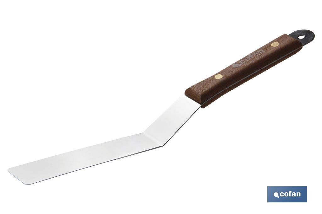 Painting knife | Stainless steel | Size: 140 x 30mm | Wooden handle - Cofan