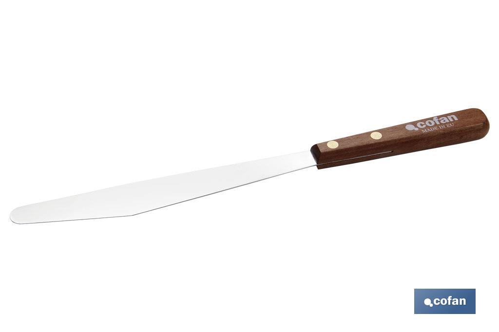 Painting knife | Stainless steel | Size: 190mm | Wooden handle - Cofan