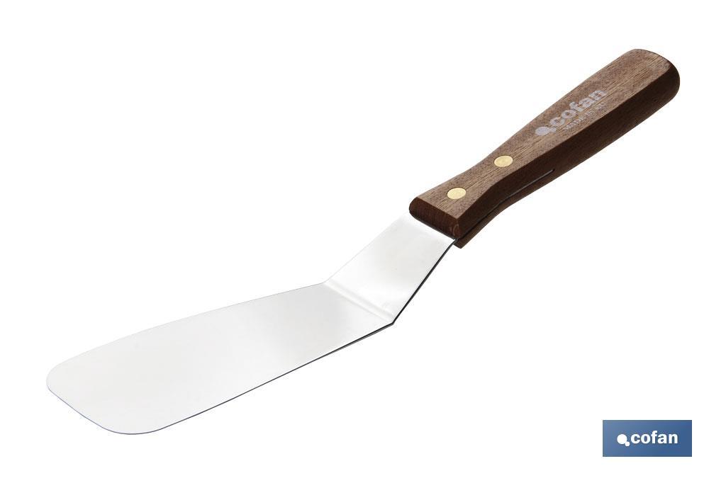 Painting knife | Stainless steel | Size: 11 x 60mm | Wooden handle - Cofan