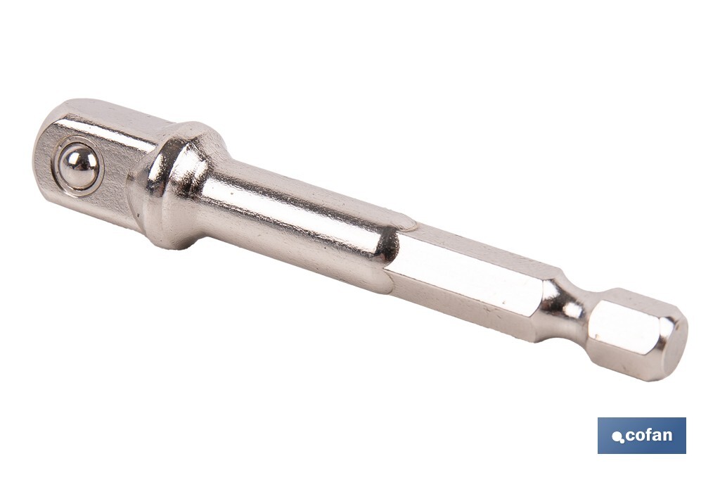 Adaptador Portavasos 3/8" para vasos de 1/4" | Longitud: 65 mm | Fabricado en cromo vanadio - Cofan