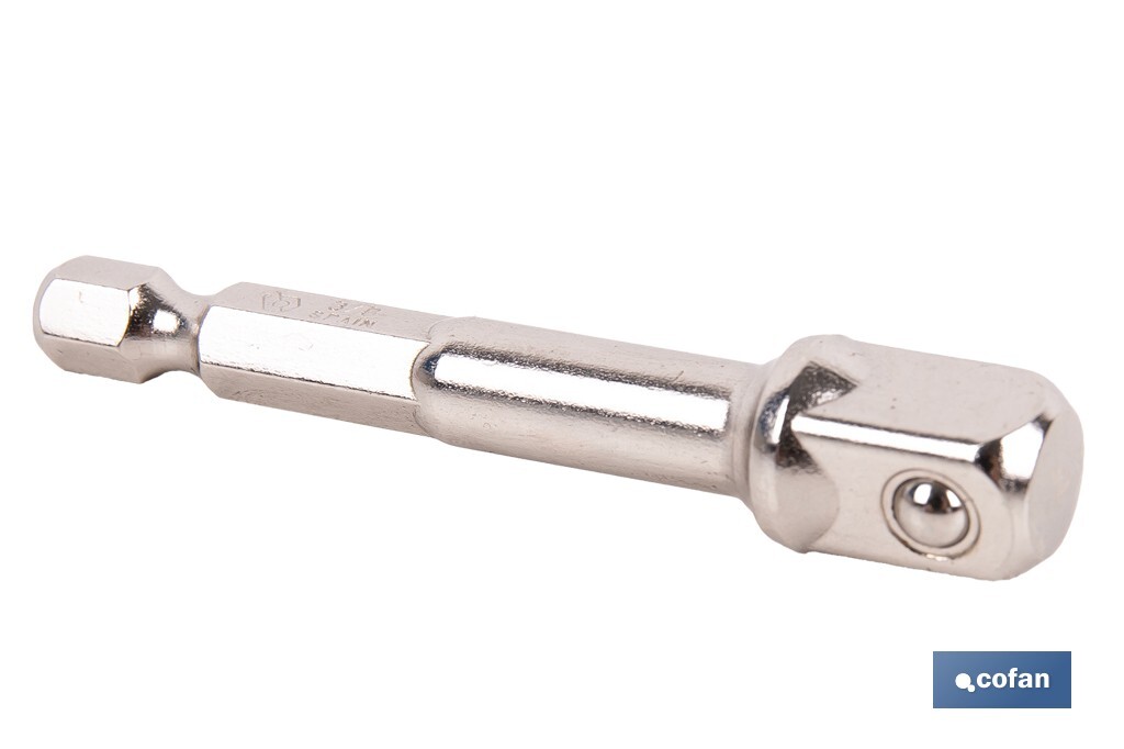 Adaptador Portavasos 3/8" para vasos de 1/4" | Longitud: 65 mm | Fabricado en cromo vanadio - Cofan
