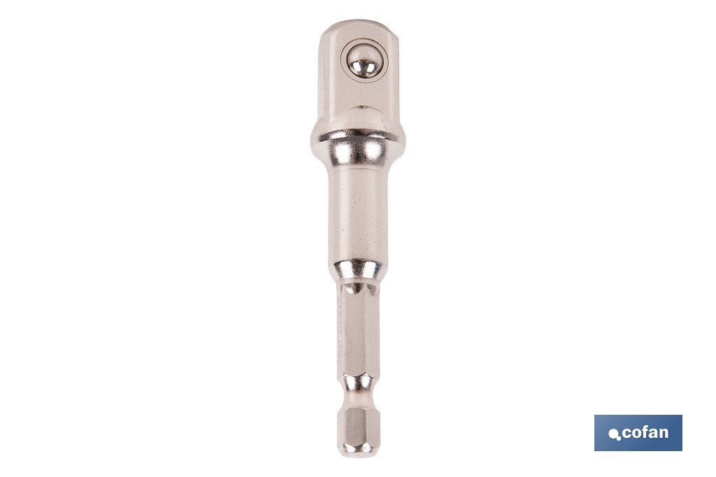 Adaptador de portavasos 1/2" para vasos de 1/4" | Longitud: 72 mm | Acero Cromo Vanadio - Cofan