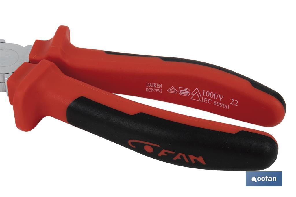 Reinforced combination pliers | Electrician pliers with ergonomic handle | Size: 200mm - Cofan