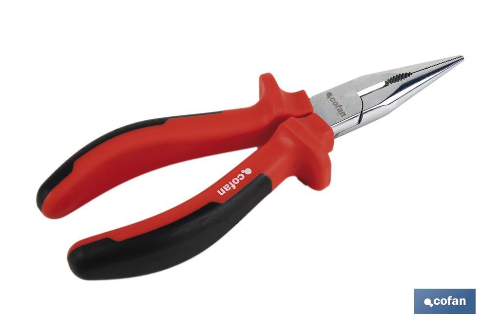 Needle nose pliers | Chrome-vanadium steel | Size: 200mm - Cofan