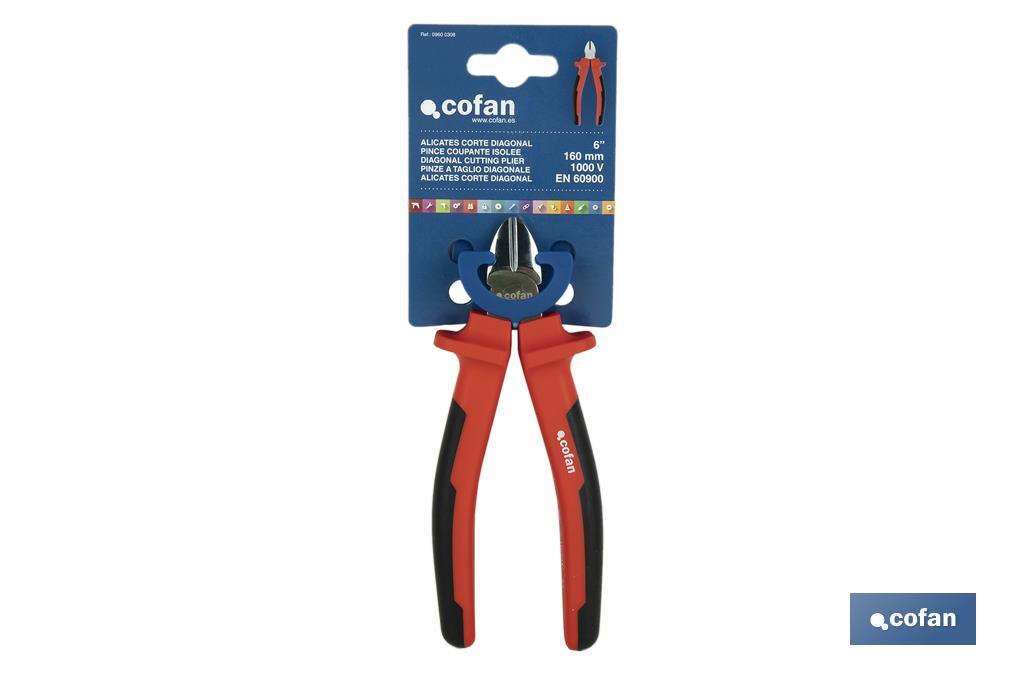 Diagonal pliers | Insulated pliers for better safety | Size: 160mm - Cofan