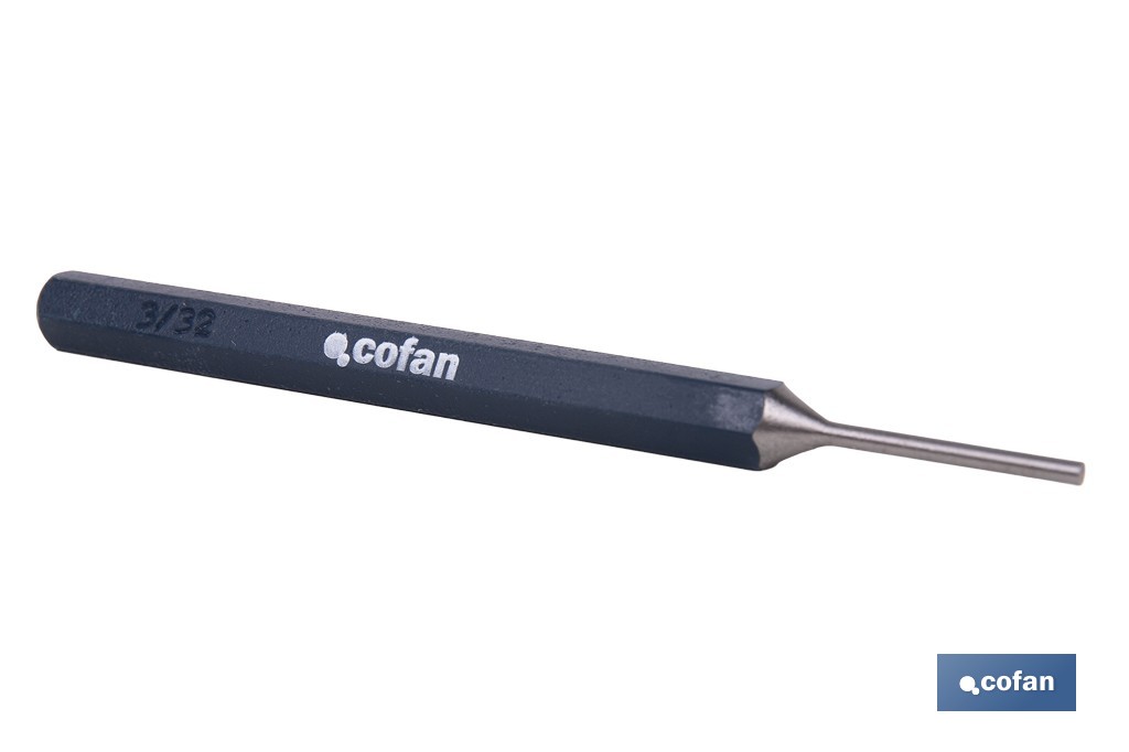Cylindrical pin punch for professionals | Chrome-vanadium hardened steel | Size: 10mm - Cofan