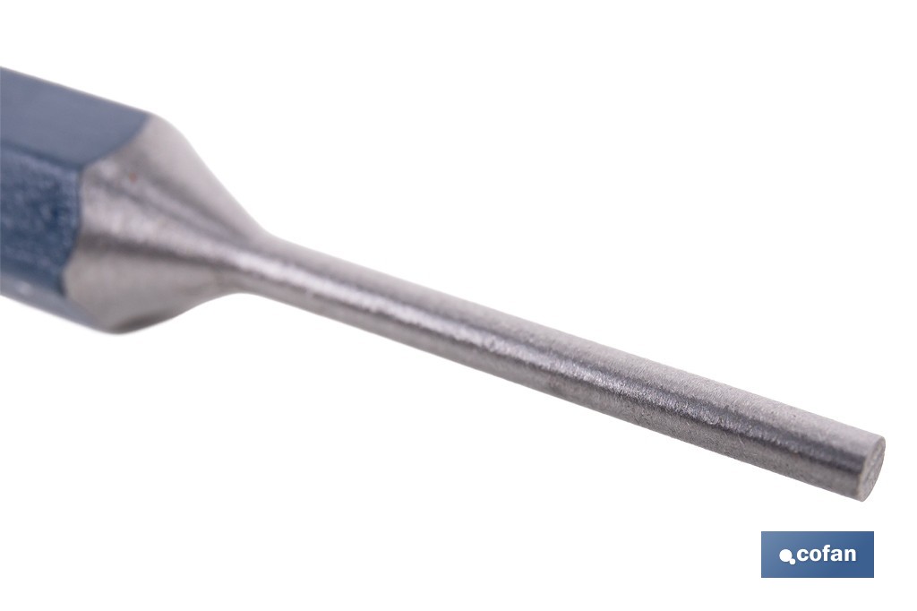 Cylindrical pin punch for professionals | Chrome-vanadium hardened steel | Size: 10mm - Cofan