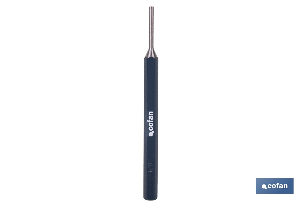 Cylindrical pin punch for professionals | Chrome-vanadium hardened steel | Size: 10mm - Cofan