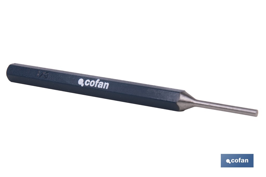 Cylindrical pin punch for professionals | Chrome-vanadium hardened steel | Size: 10mm - Cofan
