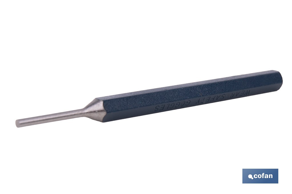 Cylindrical pin punch for professionals | Chrome-vanadium hardened steel | Size: 10mm - Cofan