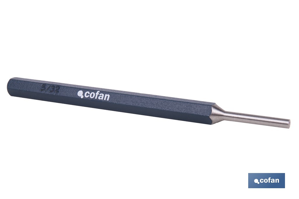 Cylindrical pin punch for professionals | Chrome-vanadium hardened steel | Size: 10mm - Cofan