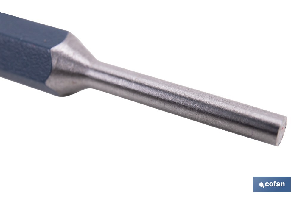 Cylindrical pin punch for professionals | Chrome-vanadium hardened steel | Size: 10mm - Cofan