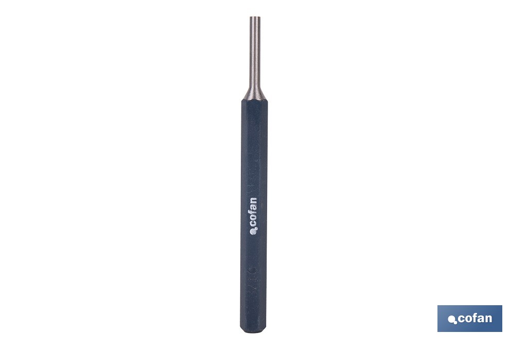 Cylindrical pin punch for professionals | Chrome-vanadium hardened steel | Size: 10mm - Cofan