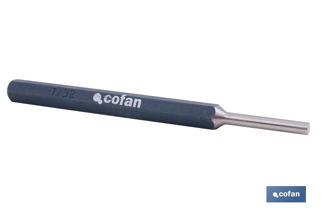 Cylindrical pin punch for professionals | Chrome-vanadium hardened steel | Size: 10mm - Cofan