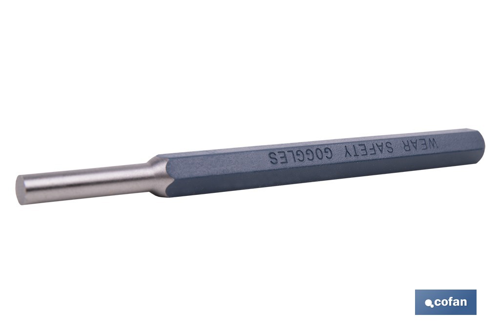 Cylindrical pin punch for professionals | Chrome-vanadium hardened steel | Size: 10mm - Cofan