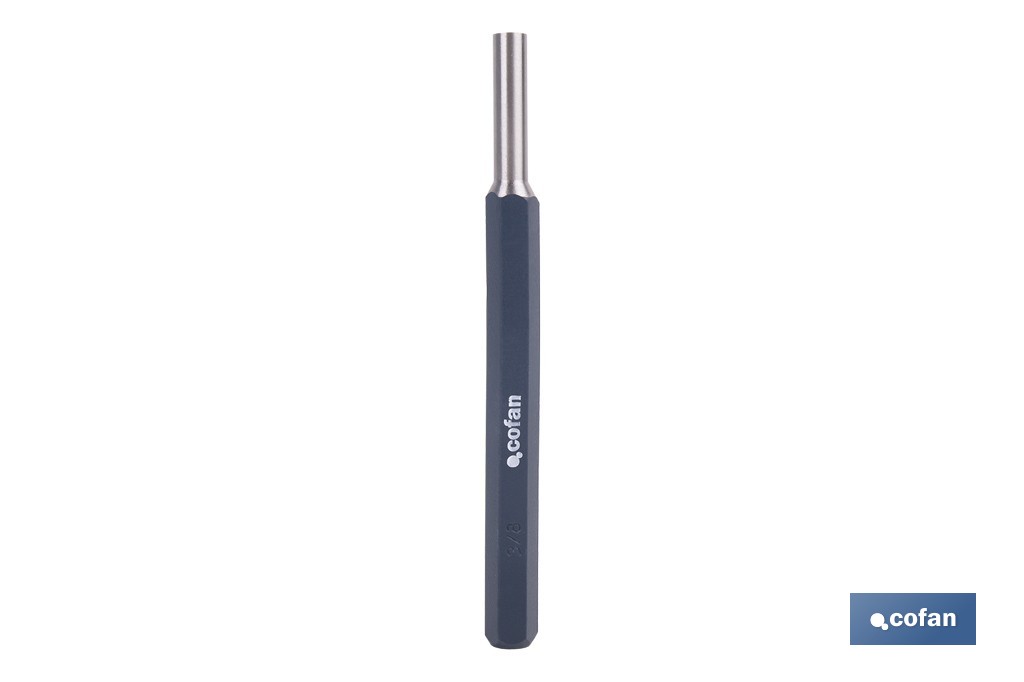 Cylindrical pin punch for professionals | Chrome-vanadium hardened steel | Size: 10mm - Cofan