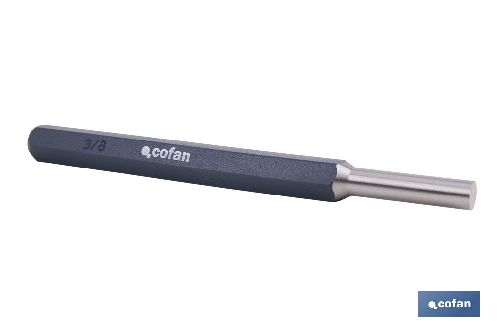Cylindrical pin punch for professionals | Chrome-vanadium hardened steel | Size: 10mm - Cofan