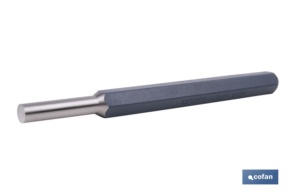 Cylindrical pin punch for professionals | Chrome-vanadium hardened steel | Size: 10mm - Cofan