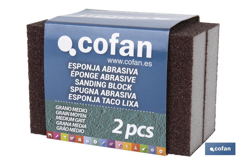 Sanding sponge "Medium Grain" - Cofan