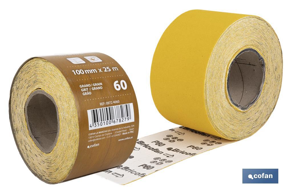 Roll of abrasive paper "Yellow" - Cofan