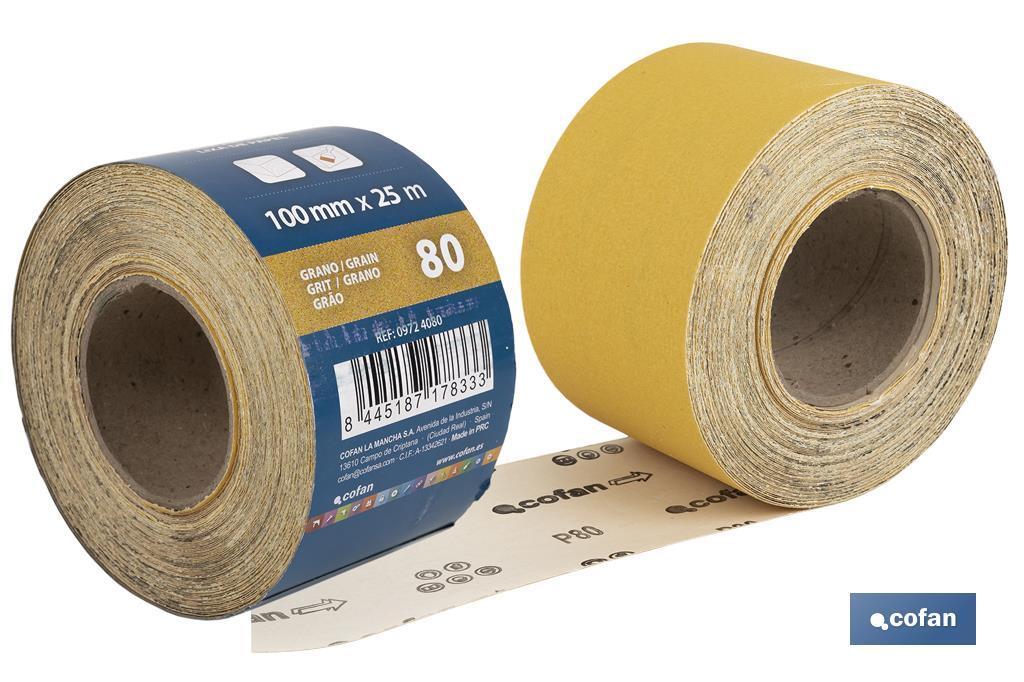 Roll of abrasive paper "Yellow" - Cofan