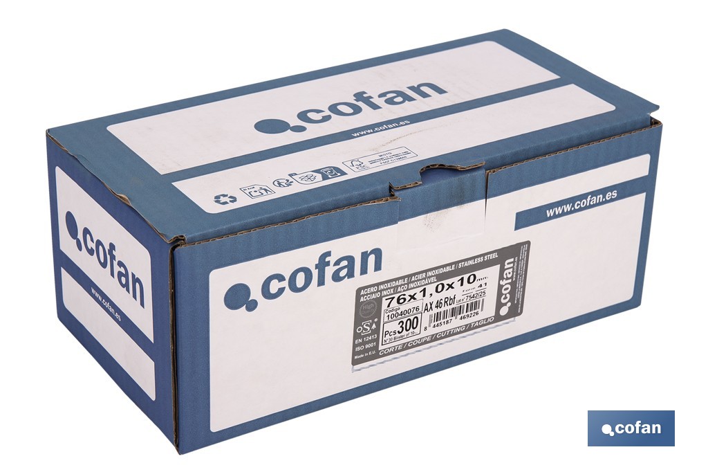 Discos Extrafinos para Acero INOX - Cofan