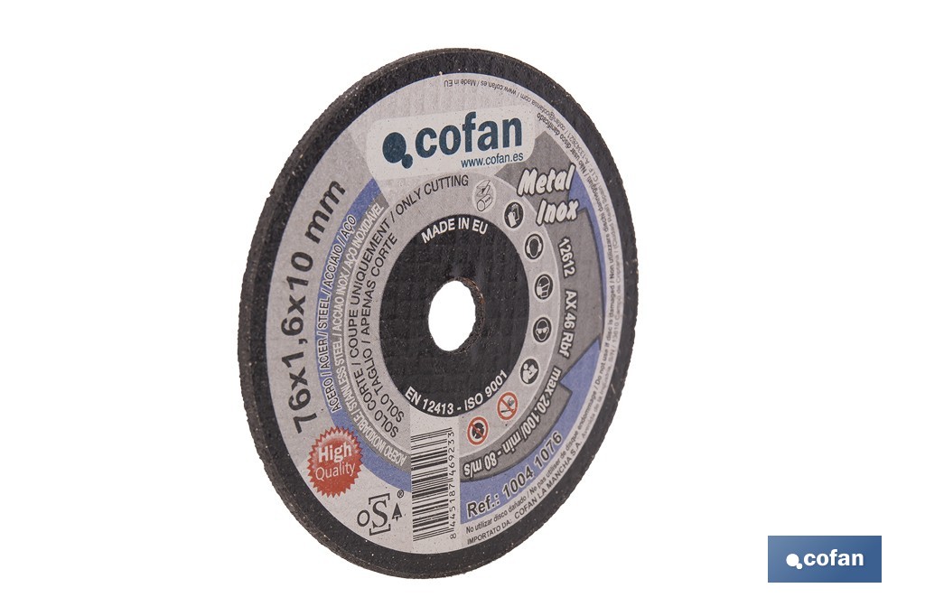Discos Extrafinos para Acero INOX - Cofan