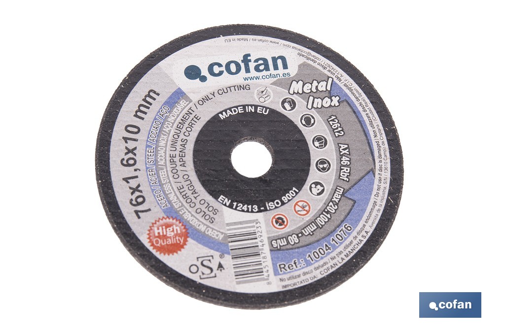 Discos Extrafinos para Acero INOX - Cofan