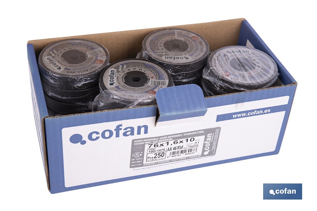 Discos Extrafinos para Acero INOX - Cofan