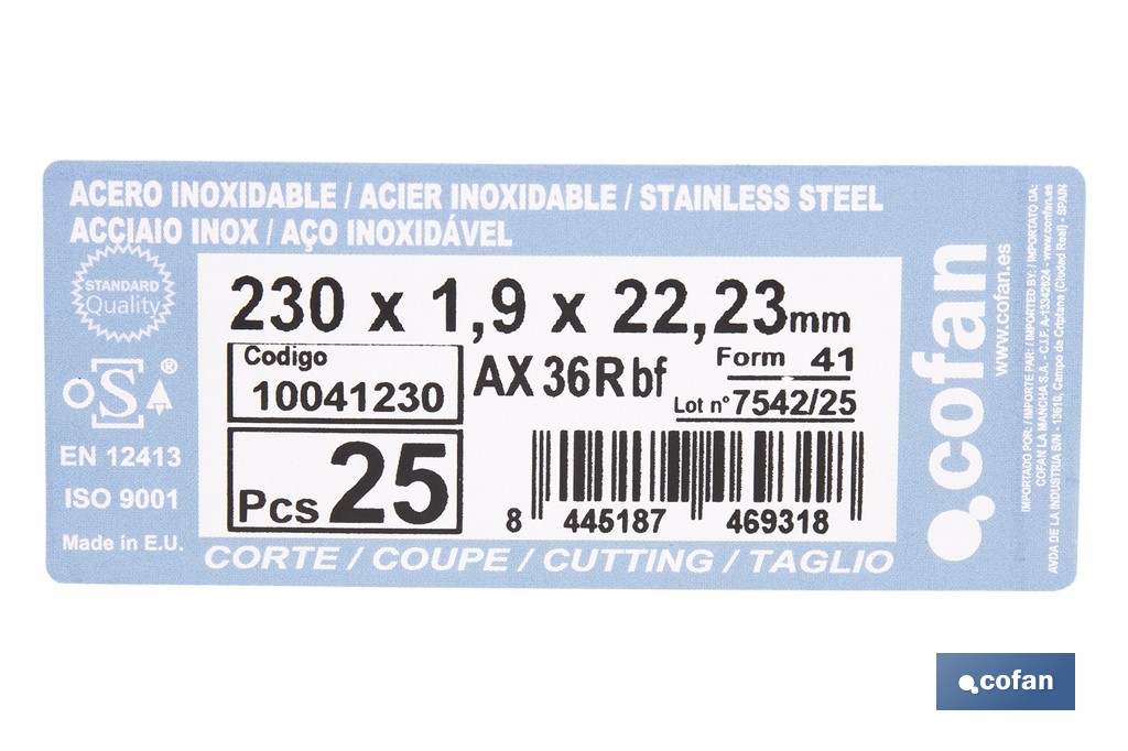 Gamma standard linea azzurra - Cofan
