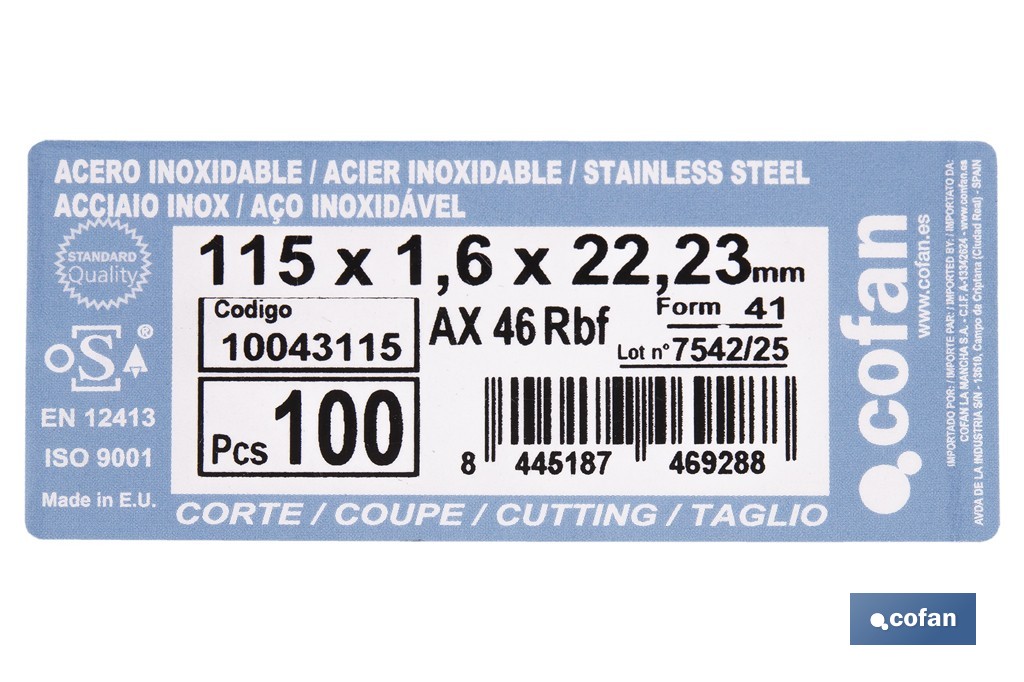 Gamma standard linea azzurra - Cofan
