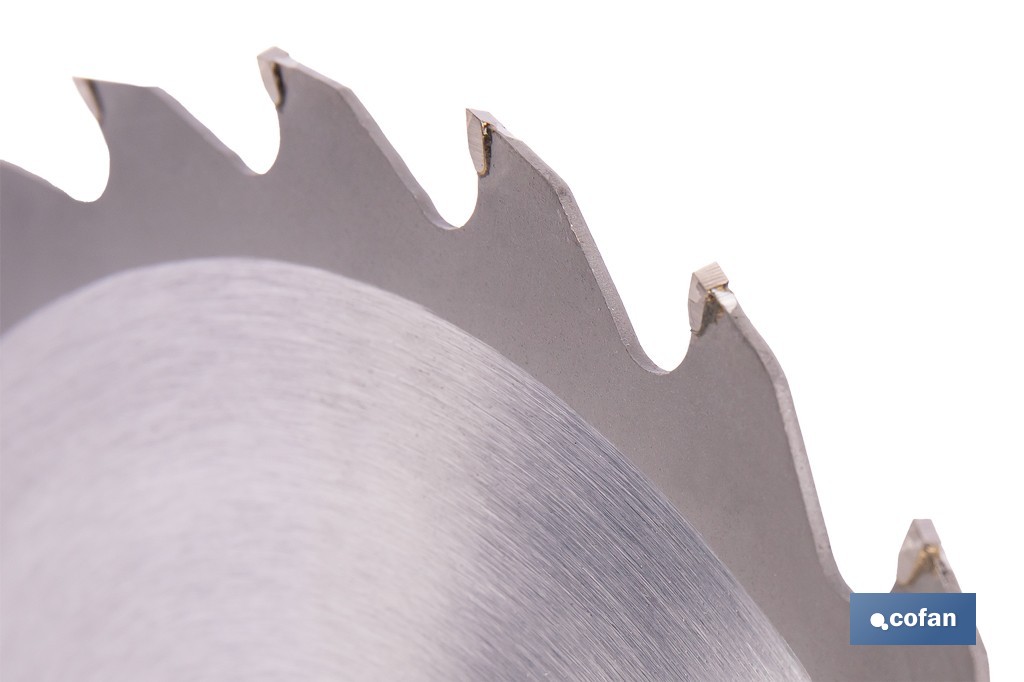 Hoja de sierra circular para madera Ø185 mm con 24 dientes | Compatible con sierras circulares | Corte limpio en madera, plástico y metal blando - Cofan