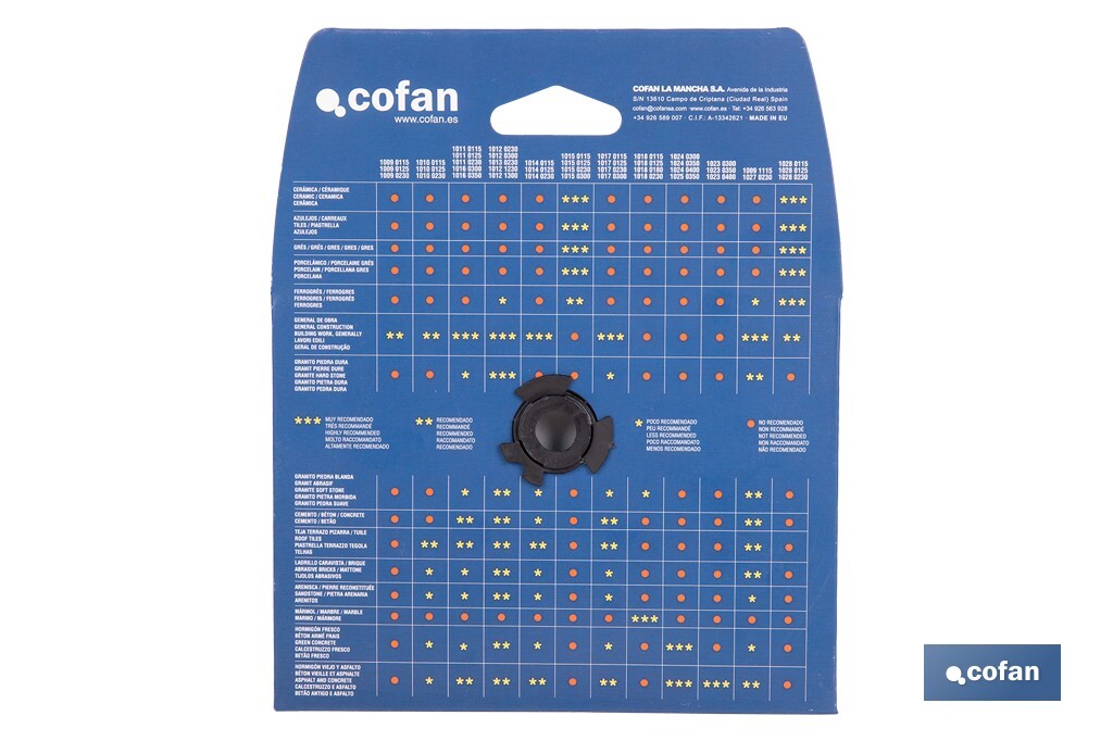 Universal base diamond discs "general construction" - Cofan