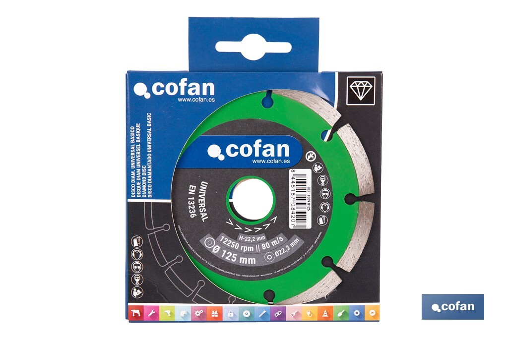 Universal base diamond discs "general construction" - Cofan