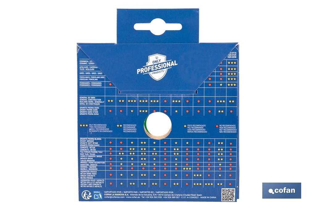 Universal base diamond discs "general construction" - Cofan