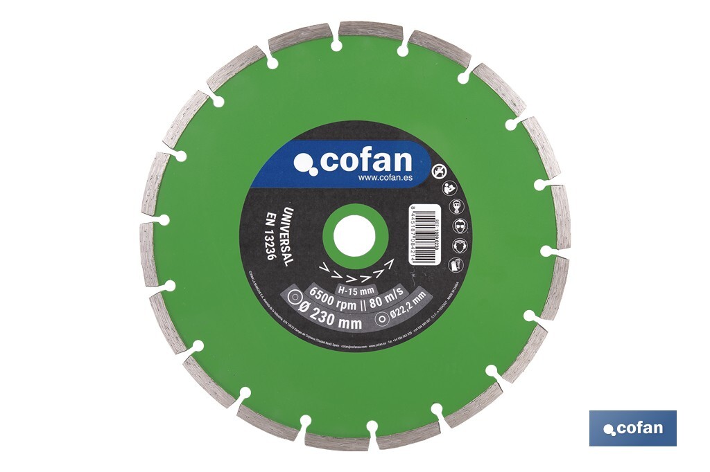Universal base diamond discs "general construction" - Cofan