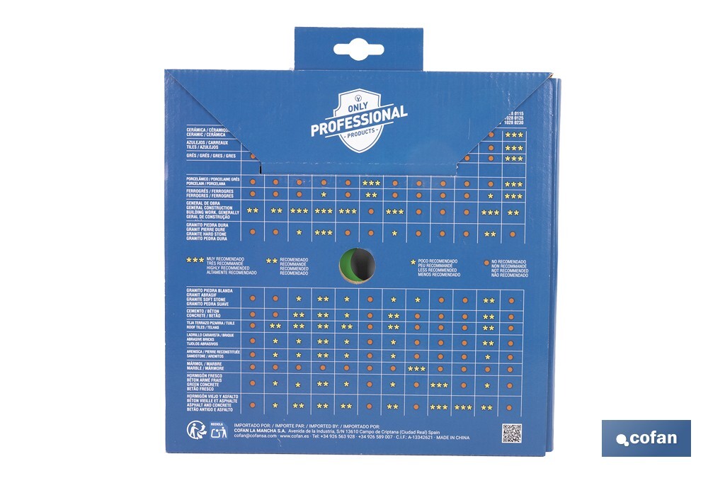 Universal base diamond discs "general construction" - Cofan