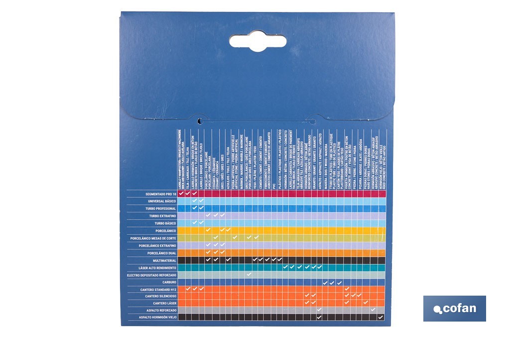 Diamond discs "general construction" base turbo - Cofan