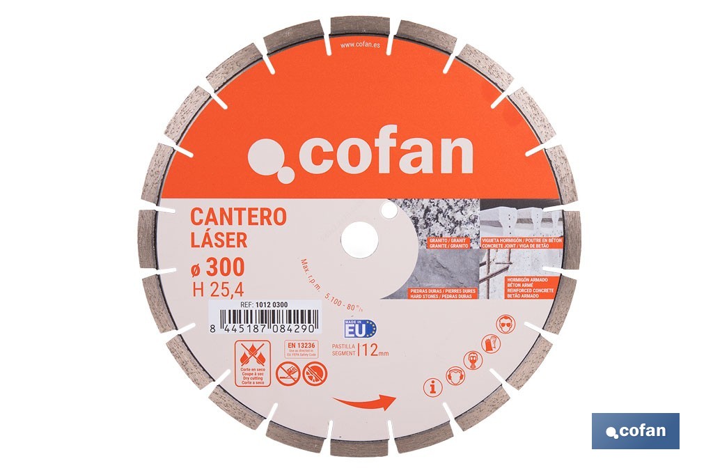 Disques de Diamant "modèle cantero" professionnel - Cofan