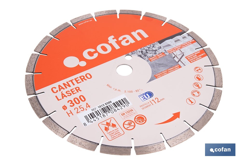 Disques de Diamant "modèle cantero" professionnel - Cofan