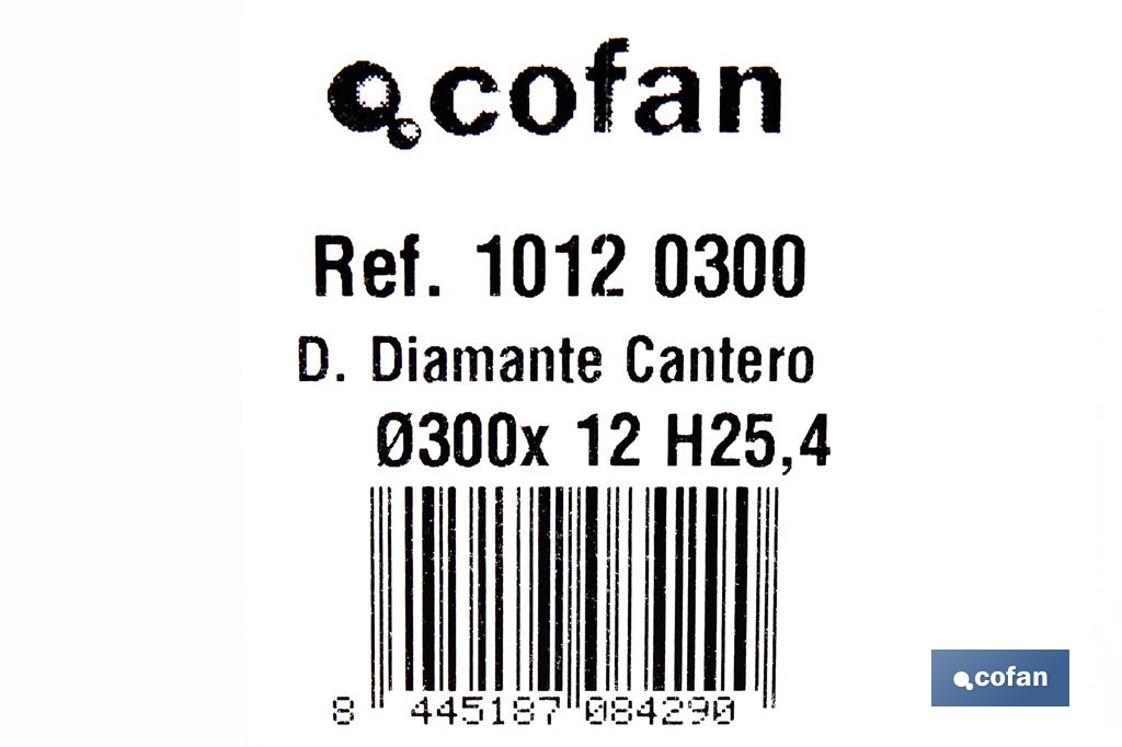 Disques de Diamant "modèle cantero" professionnel - Cofan