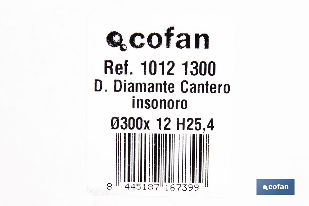 Silent segmented diamond disc - Cofan