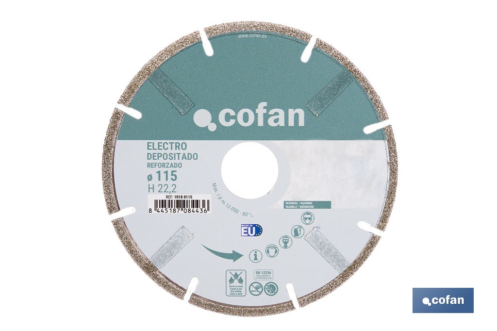 Disques de Diamant "Spécial Marbre" - Cofan